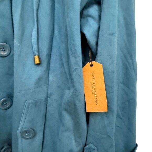 Christian Siriano blue ponte swing jacket size 2x - Picture 2 of 5